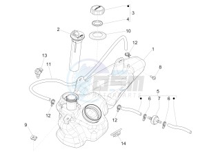 Liberty 125 4t 3v ie e3 drawing Fuel Tank