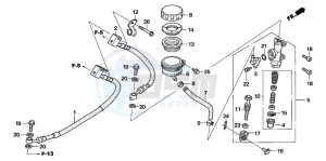 CBF600SA drawing REAR BRAKE MASTER CYLINDER (CBF600SA6/NA6)