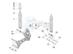 Runner 200 ST 4t e3 drawing Rear suspension - Shock absorbers