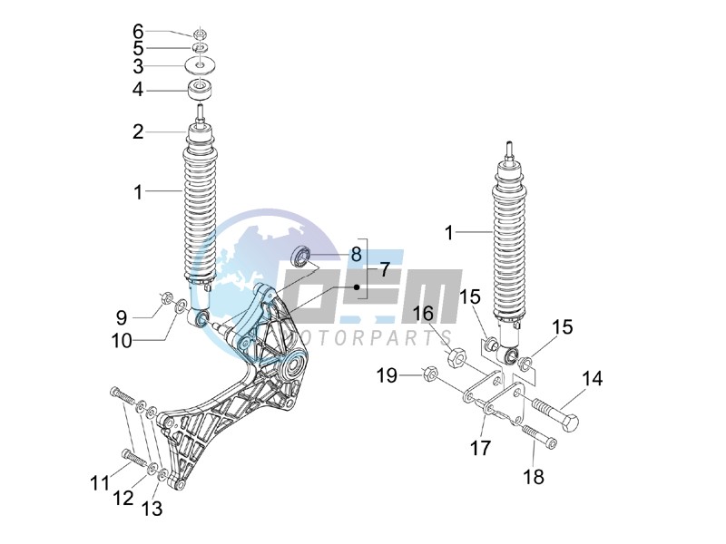 Rear suspension - Shock absorbers