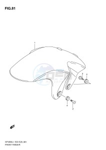 SFV650 (E3-E28) Gladius drawing FRONT FENDER (SFV650L1 E28)