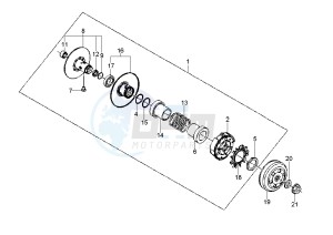 GTS 250 drawing Driven pulley