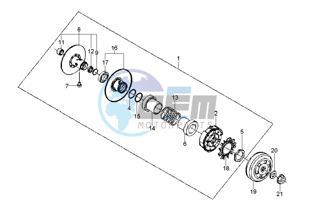 Driven pulley