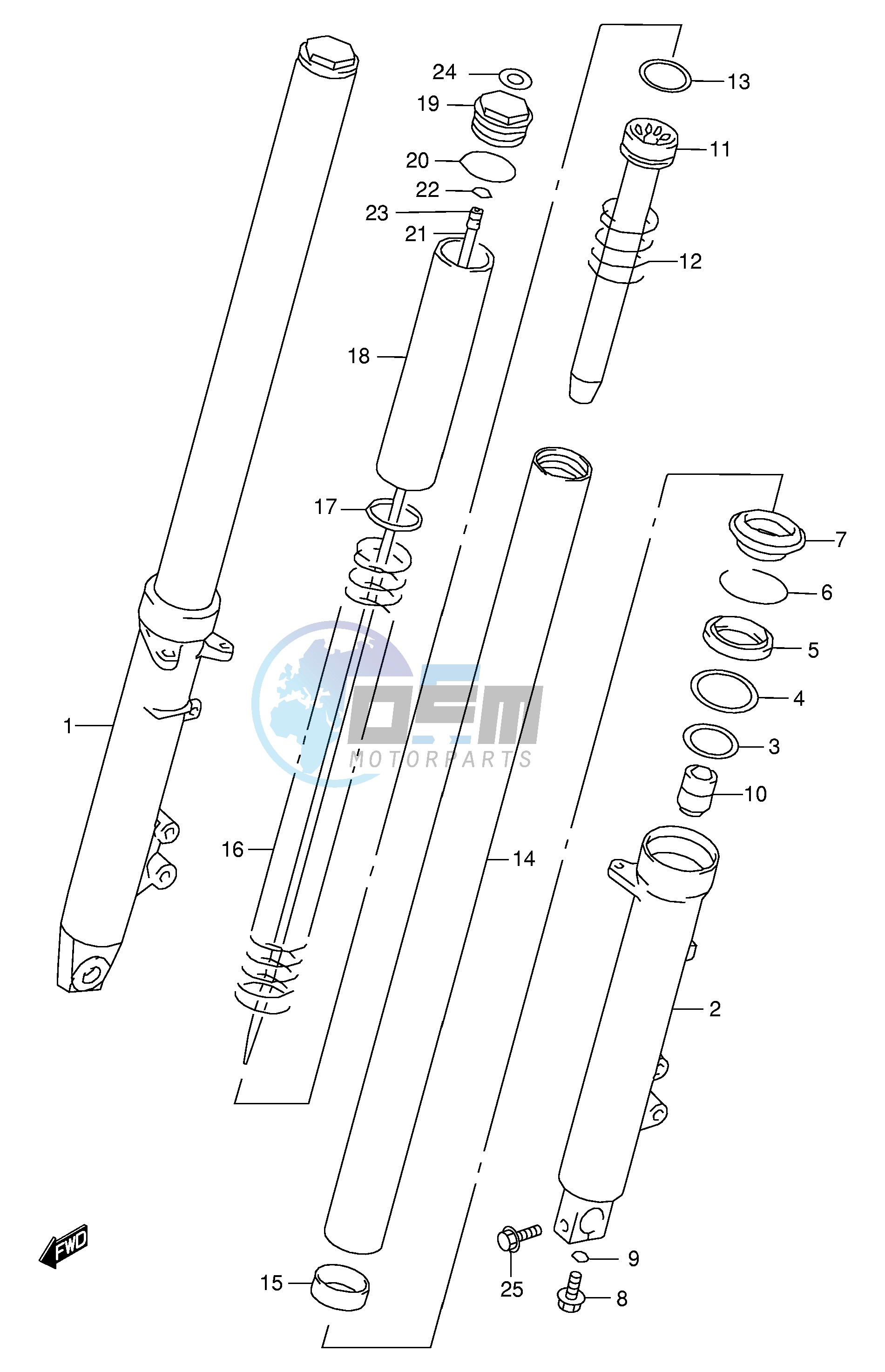 FRONT DAMPER (MODEL W X Y K1 K2)