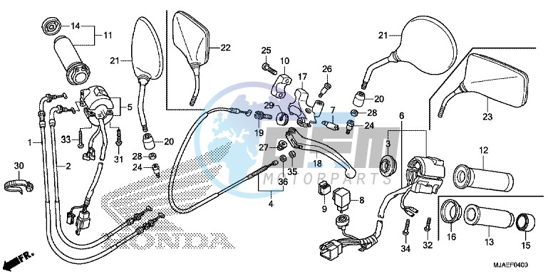 HANDLE LEVER/ SWITCH/ CABLE