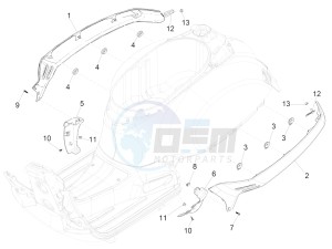 GTS 300 SUPER 4T 4V IE ABS E4 (EMEA) drawing Side cover - Spoiler