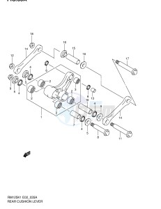 RM125 (E2) drawing REAR CUSHION LEVER (MODEL K2)