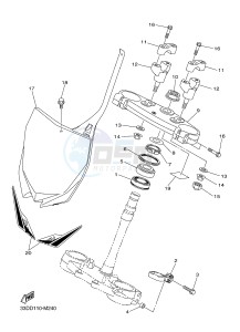 YZ450F (33DD 33DE 33DF 33DG) drawing STEERING