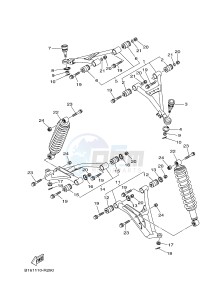 YFM700FWB YFM70KDXH KODIAK 700 (B16F) drawing FRONT SUSPENSION & WHEEL