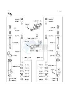 ER 650 A [ER-6N (EUROPEAN] (A6S-A8F) A8F drawing FRONT FORK