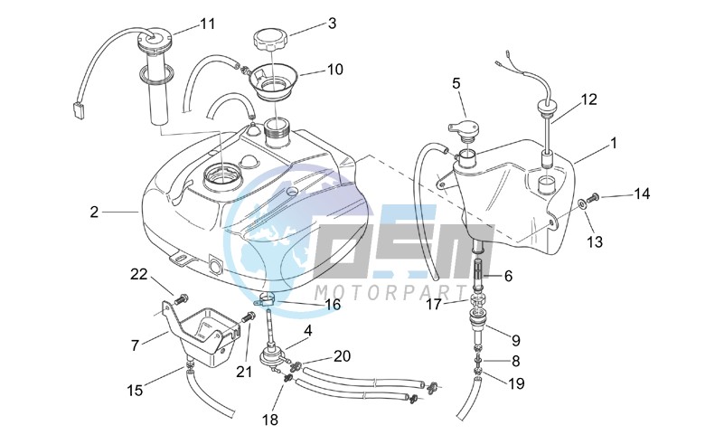 Oil and fuel tank