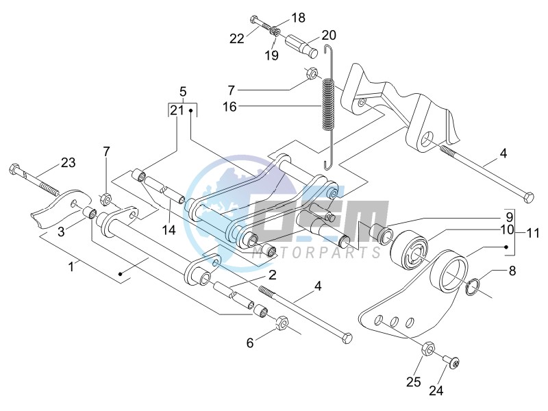 Swinging arm