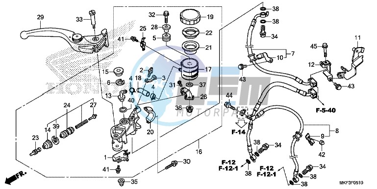 FRONT BRAKE MASTER CYLINDER (CBR1000RA/ S1/ S2)