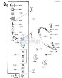 KX 500 C [KX500] (C1) [KX500] drawing REAR MASTER CYLINDER