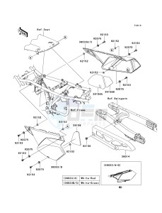 KLX 250 T [KLX250S] (T8F) T9F drawing SIDE COVERS_CHAIN COVER