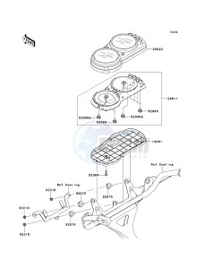 ZX 600 J [ZZR600] (J4) J4 drawing METER-- S- -