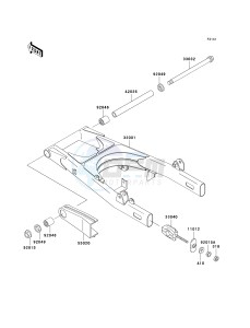 EN 500 C [VULCAN 500 LTD] (C10) C10 drawing SWINGARM