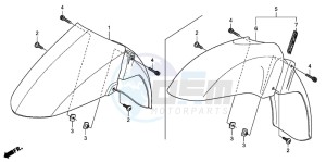 FES125 PANTHEON drawing FRONT FENDER