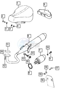 SPORT-R_K3-K4 50 K3-K4 drawing Seat-exhaust