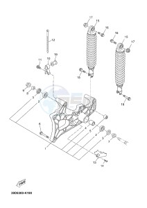 YP125RA (ABS) X-MAX125 ABS X-MAX125 ABS (2ABD) drawing REAR ARM & SUSPENSION