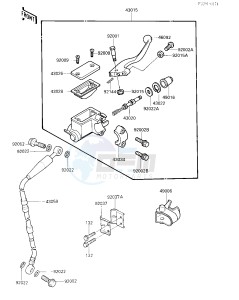 KX 500 D [KX500] (D1) [KX500] drawing FRONT MASTER CYLINDER