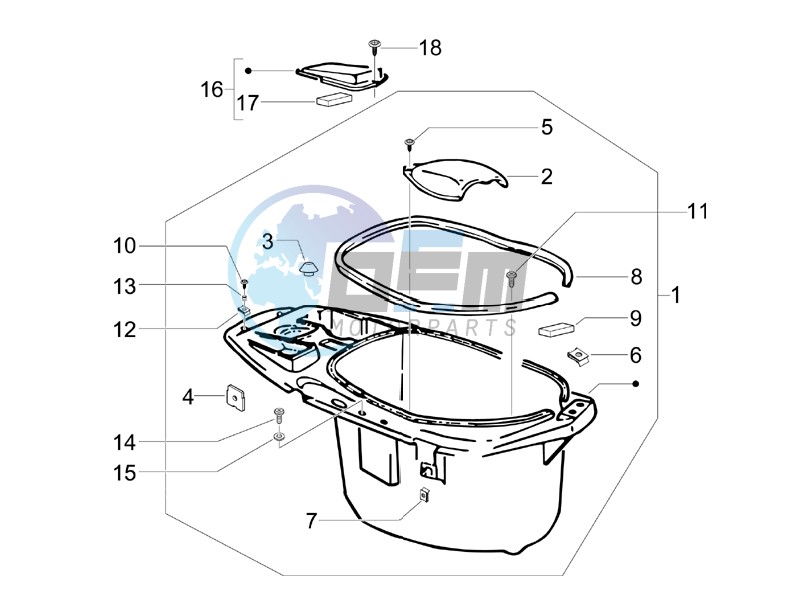 Helmet box - Undersaddle