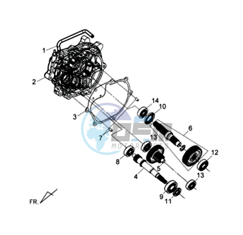 CRANKCASE - DRIVE SHAFT