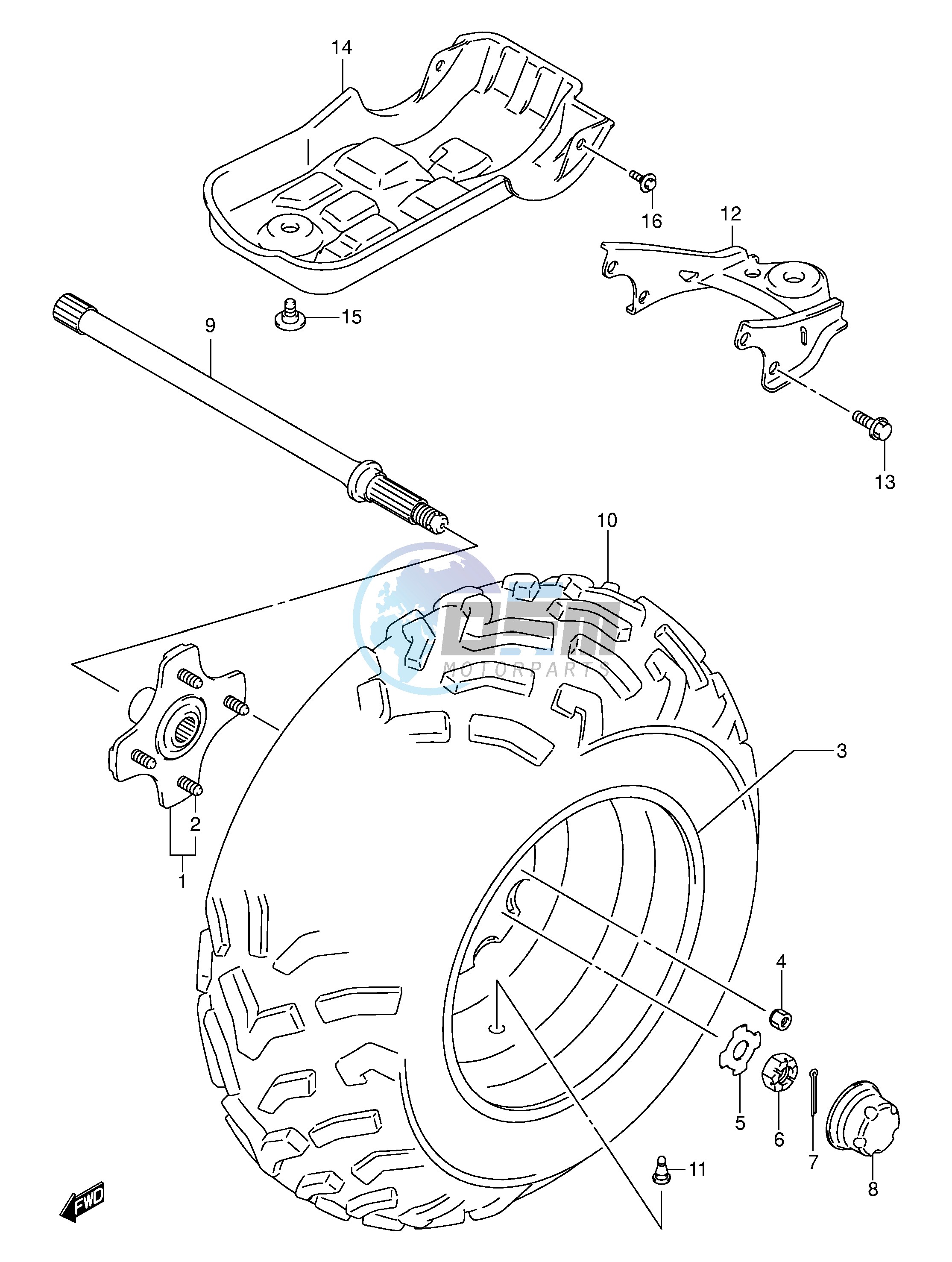 LEFT REAR WHEEL