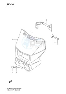 DR-Z250 (E28-E33) drawing HEADLAMP COVER