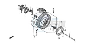 ST1100A drawing REAR WHEEL