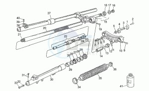 NTX 350 drawing Front fork