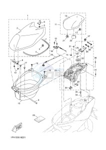 NS50N AEROX NAKED (1PL3 1PL3 1PL3) drawing SEAT & CARRIER