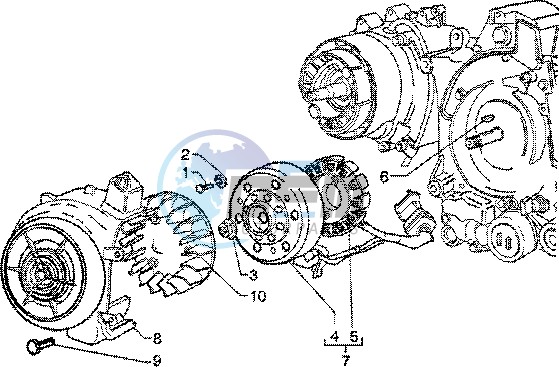 Flywheel magneto