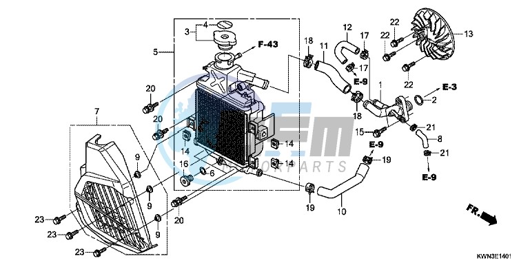 RADIATOR (WW125EX2C/EX2D/EX2E/D)