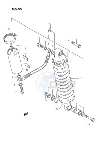 RM80 (E3) drawing REAR SHOCK ABSORBER (MODEL H J)