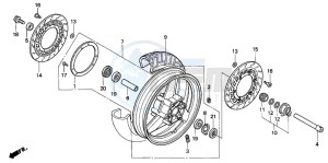 ST1100A drawing FRONT WHEEL (ST1100A)