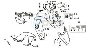 X'PRO 50 (45 KM/H) (AE05W4-EU) (L4-M1) drawing REAR FENDER - REAR INNER FENDER / X'PRO 50 (45 KM/H) (AE05W4-EU) (L4-M1)