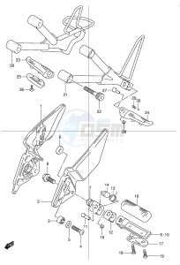 GSF600 (E2) Bandit drawing FOOTREST