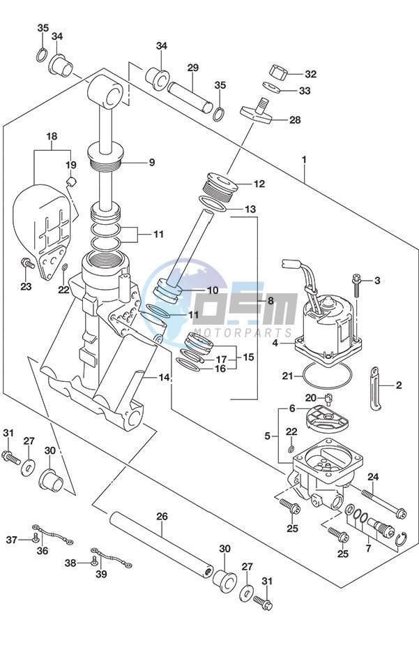 Trim Cylinder w/Transom (L)