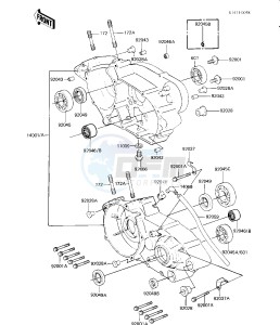 KX 125 B [KX125] (B1-B2) [KX125] drawing CRANKCASE