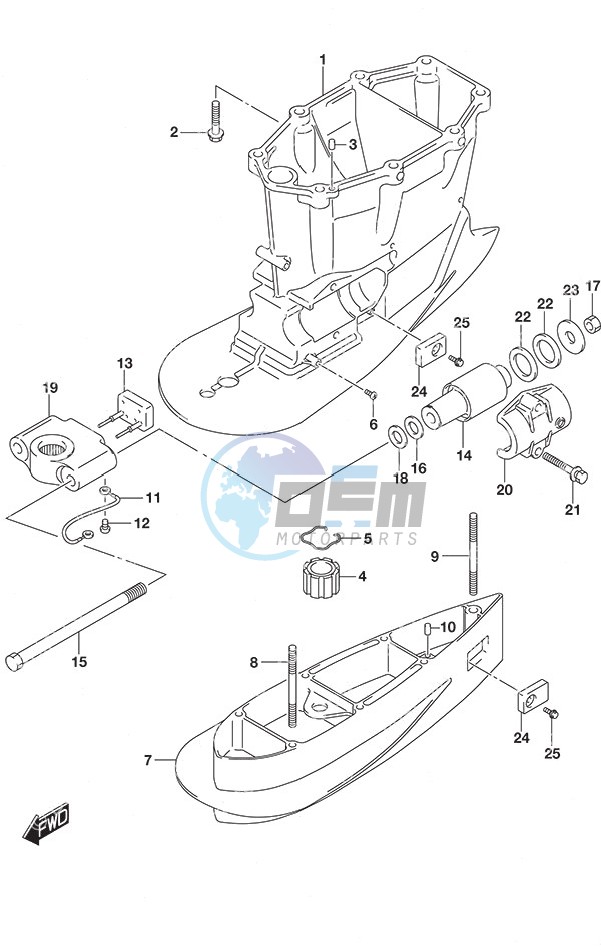 Drive Shaft Housing w/Transom (XX)