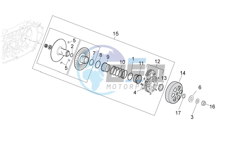 Pulley assy. driven