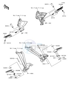 Z1000 ZR1000JHF XX (EU ME A(FRICA) drawing Footrests