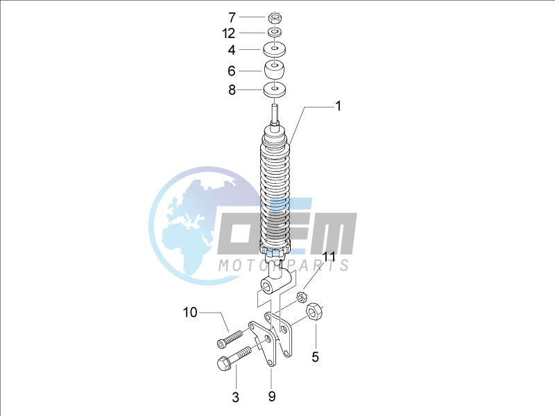 Rear suspension - Shock absorber - s