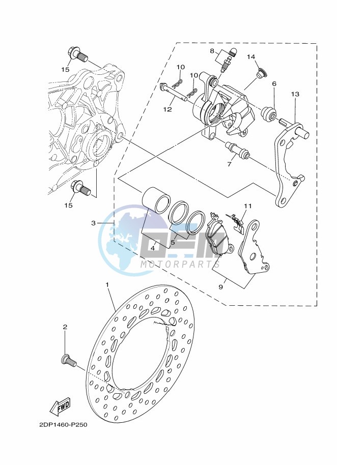 REAR BRAKE CALIPER