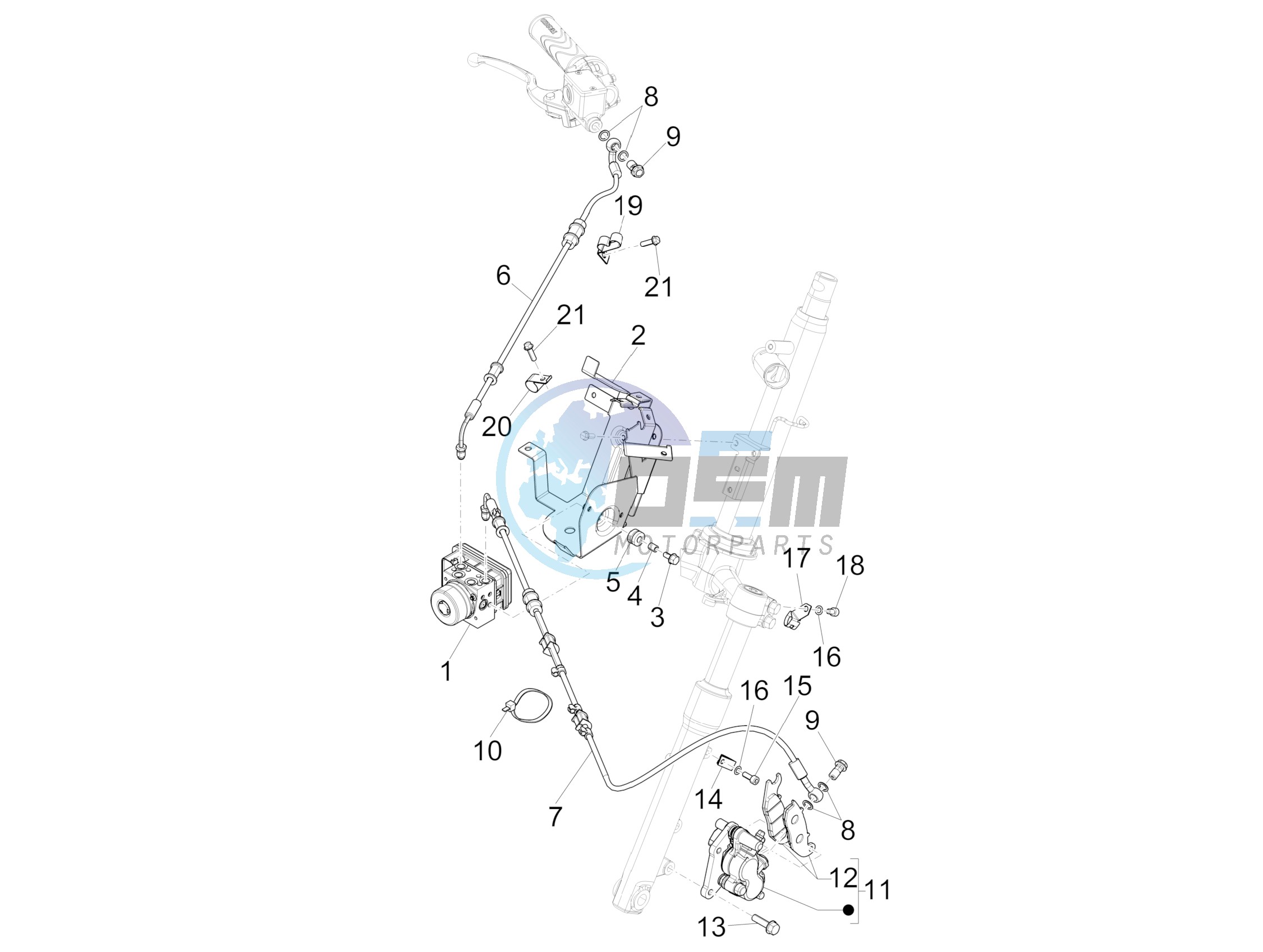 Brakes pipes - Calipers (ABS)