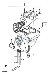 DR600R (E2) drawing AIR CLEANER