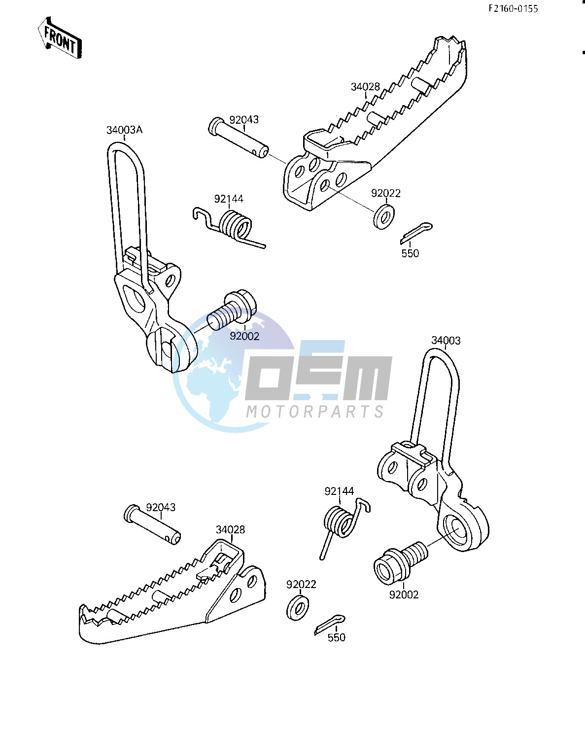 FOOTRESTS -- KSF250-A1- -