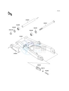 EX 250 F [NINJA 250R] (6F-7F) F7F drawing SWINGARM