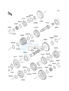 EX 250 F [NINJA 250R] (6F-7F) F6F drawing TRANSMISSION